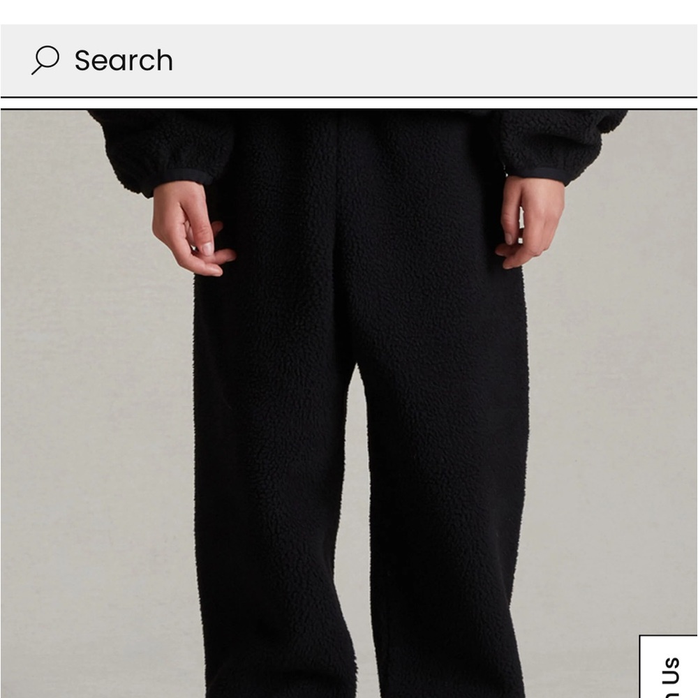 Essentials polar fleece sweat pants wide leg XS